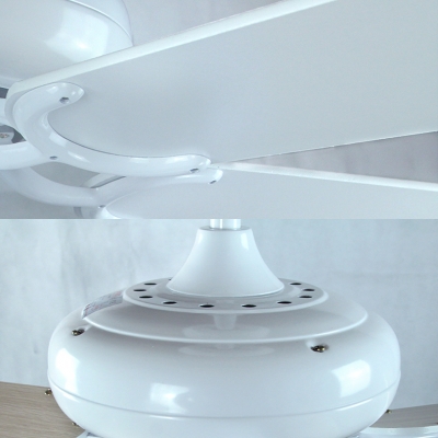 42 Inch Glass Cone Ceiling Light Living Room 3/4/5 Lights LED Semi Flush Ceiling Lamp in White