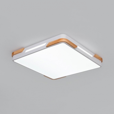 Square Living Room Flush Mount Light Acrylic Contemporary LED Ceiling Lamp with Neutral Light