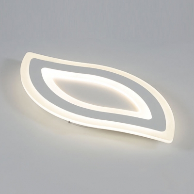Acrylic Leaf LED Flush Ceiling Light Hallway Cute Stepless Dimming/Warm/White Lighting Ceiling Lamp