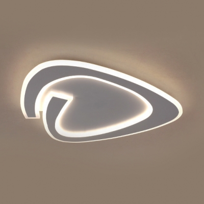 Acrylic Letter Shaped Ceiling Light Creative LED Flushmount Light in Warm/White for Dining Room