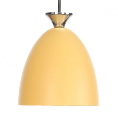 Metal Dome Shade Hanging Light Living Room 1 Light Macaron Ceiling Light with Adjustable Cord