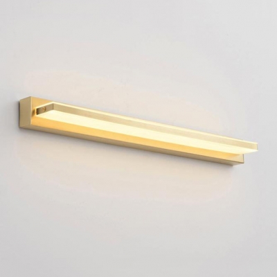 Modern Gold Vanity Lighting Rectangle Aluminum Anti-fogging LED Wall Sconce for Dressing Table
