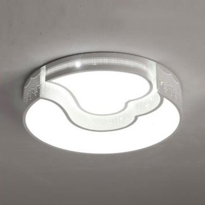 Restaurant Crescent & Heart Flush Mount Light Acrylic Modern Warm/White Lighting LED Ceiling Lamp