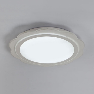 White Blossom Flush Ceiling Light Modern Stylish Acrylic LED Ceiling Lamp with Warm/White Lighting for Bedroom