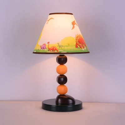Wood Bead LED Night Light with Dinosaur Bedroom Eye-Caring 1 Light Cartoon Desk Light