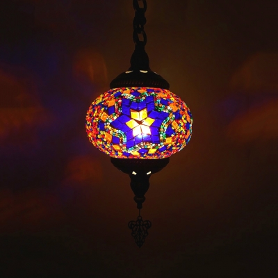 1/4 Pack Turkish Orb Hanging Light Glass 1 Light Suspension Light for Living Room(not Specified We will be Random Shipments)