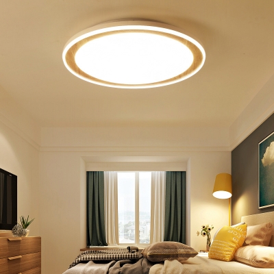 Slim Panel Hallway LED Flush Mount Light Acrylic Contemporary Ceiling Lamp in Warm/White
