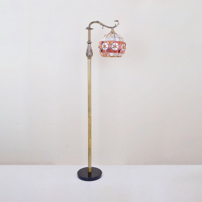 Vintage Stylish Petal Floor Lamp One Light Shell Floor Light with Globe Shade Floor Light for Villa