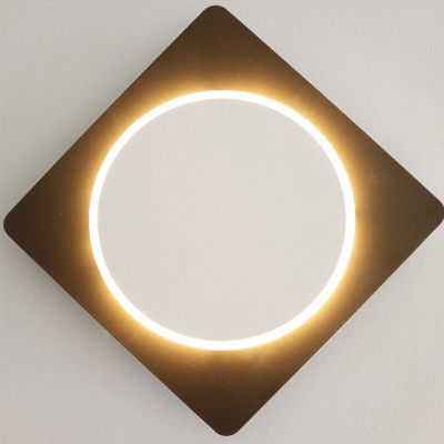 Circle/Note/Smile/Switch Sconce Light Simple Style Acrylic LED Wall Light in Warm for Study Room