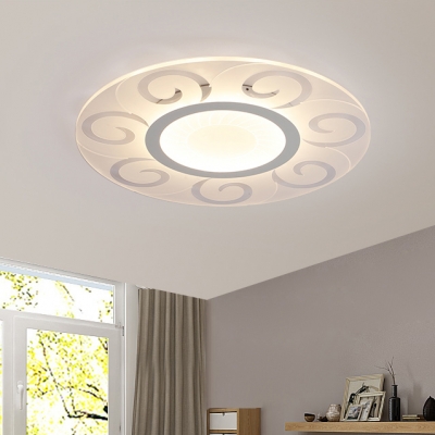 Contemporary Floral Flush Mount Light Metal Warm/White Lighting LED Ceiling Light for Dining Room