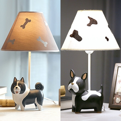 French Bulldog/Alaskan Malamute Reading Light Resin 1 Light Animal LED Desk Light for Bedroom