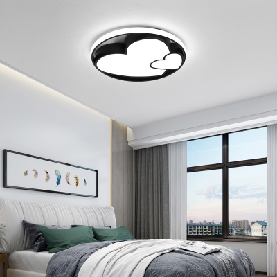 Heart/Heart & Moon Ceiling Light Kids Acrylic Third Gear/White Lighting LED Flush Mount Light for Living Room