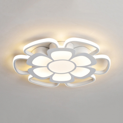 Living Room Petal Ceiling Mount Lihgt Acrylic Modern Warm/White Lighting LED Flush Light