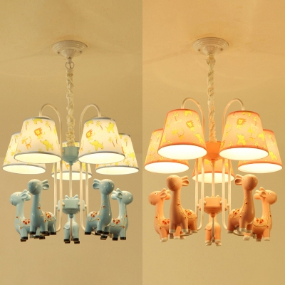 Lights Cute Metal Hanging Light, Giraffe 5 Light Floor Lamp Shades