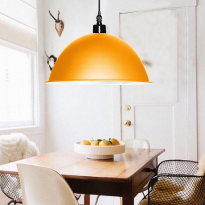 Nordic Stylish Hanging Light Dome Shade 1 Light Metal Suspension Light for Restaurant Shop