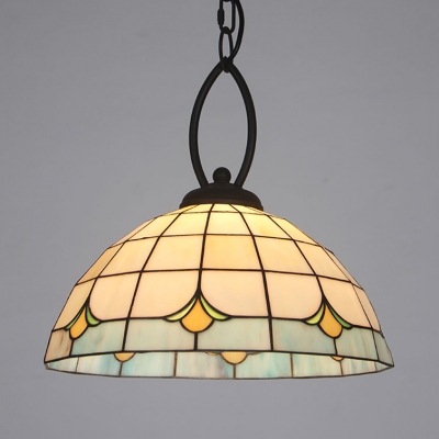 Lattice Dome Bathroom Pendant Light Glass 1 Light Tiffany Style