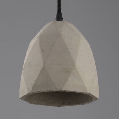 Metal Diamond Suspension Light 1 Light Antique Style Hanging Lamp in Gray for Restaurant