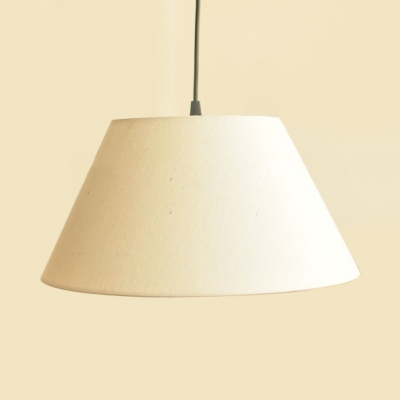 Nordic Style Ceiling Pendant with Tapered Shade 1 Light Fabric Hanging Lamp for Study Room