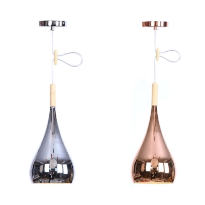 Simple Style Teardrop Suspension Light Metal 1 Chrome Rose Gold Ceiling For Bar Beautifulhalo Com - Rose Gold Ceiling Light Fixture