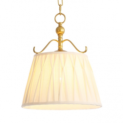 White Tapered Shade Pendant Light 1, Fabric Shades Pendant Chandelier
