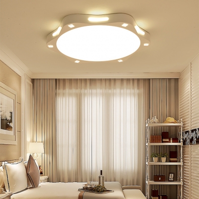 Acrylic Sun Shaped Ceiling Light Modern LED Flush Light with White Lighting/Third Gear for Kid Bedroom