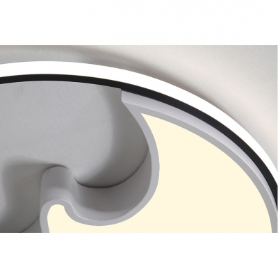 Contemporary Crescent LED Ceiling Mount Light Acrylic Flush Light in Warm/White for Kid Bedroom