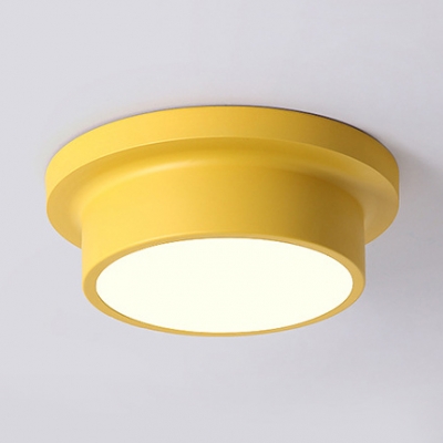 Third Gear Round LED Flush Ceiling Light Simple Style Acrylic Flush Mount Light for Child Bedroom