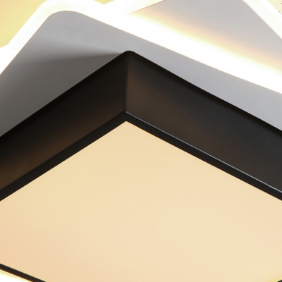 Acrylic Stacked Square Flush Mount Light Contemporary LED Ceiling Light with Warm/White Lighting for Corridor