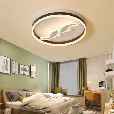 Acrylic Carp LED Flush Light Living Room Rust-Proof Animal Ceiling Light in Warm/White/Third Gear