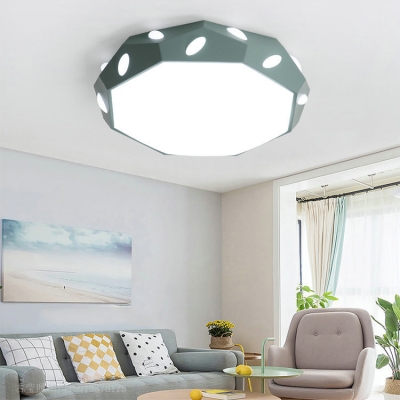 Acrylic Slim Panel Ceiling Light Acrylic Simple Style Green/Pink/White/Yellow Flush Mount Light