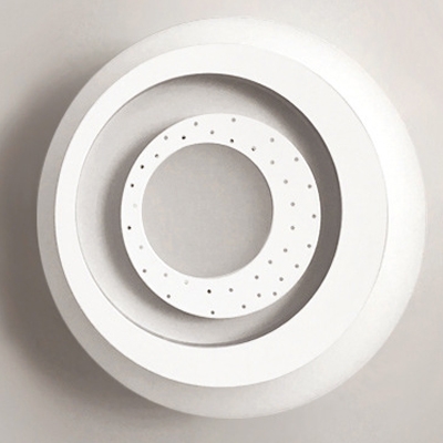 Boy Girl Bedroom Round Scone Light Acrylic Contemporary White LED Wall Light in Warm Light
