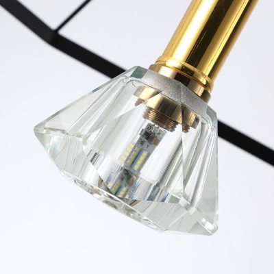 Industrial Wire Frame Ceiling Light Metal 1 Light Black Suspension Light for Restaurant