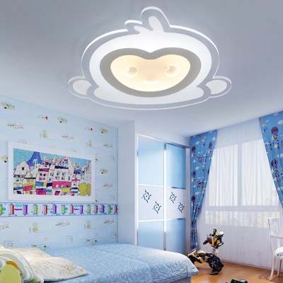 Money Boys Bedroom Flush Ceiling Light Acrylic Modern LED Ceiling Lamp in Warm/White