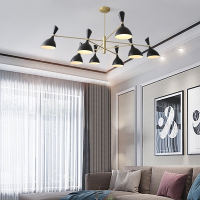 Post-modernism Bedroom Living Room Lighting Design Art Room 3/6/8 Light Metal Chandelier
