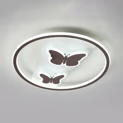 Acrylic Butterfly LED Ceiling Mount Light Kid Bedroom Modern Ceiling Lamp in Warm/White
