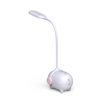 Boy Girl Bedroom Eye-Caring Desk Light Touch Control Pig LED Study Light with USP Port in Blue/Pink/White