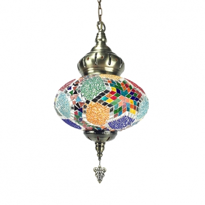 Cafe Star Pattern Hanging Light Pack of 1/4 Stained Glass 1 Light Mosaic Pendant Light(not Specified We will be Random Shipments)