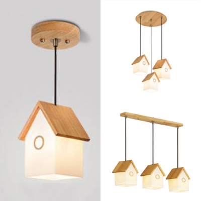 Creative Cottage Hanging Light 1 3 Lights Opal Glass Ceiling