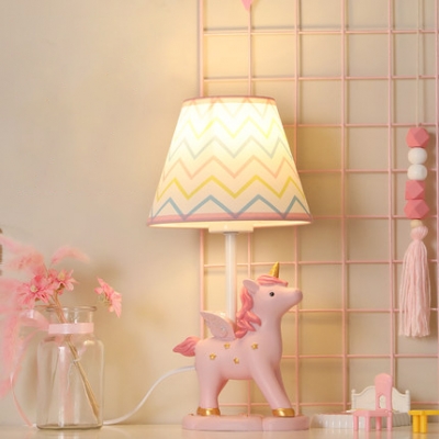 Girl Bedroom Unicorn Desk Light Resin 1 Light Animal Pink LED Reading Lamp with Plug In Cord