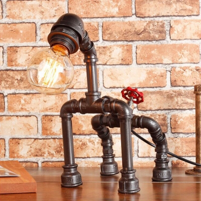 Metal Animal Desk Light Single Bulb Industrial Reading Lighting in Black/Bronze for Study Room