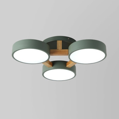 Metal Round Semi Flush Ceiling Light, Flush Ceiling Light Fixture