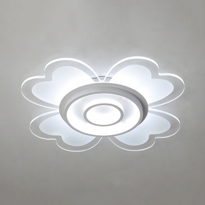Petal Living Room Ceiling Mount Light Acrylic Modern LED Ceiling Lamp in Warm/White/Stepless Dimming
