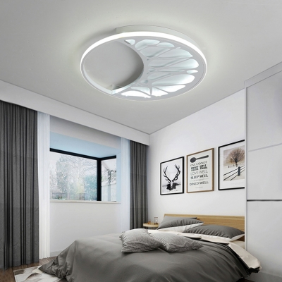 Slim Panel Bedroom LED Ceiling Mount Light Metal Modern Flush Light in Warm/White