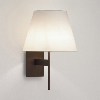 Fabric Tapered Shade Wall Lamp Hallway Foyer Single Light Simple Style Sconce Light in White