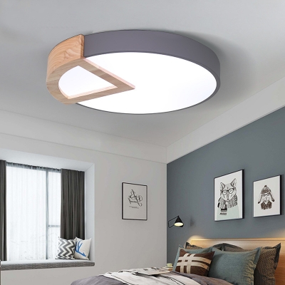 Nordic Style Round Ceiling Mount Light Acrylic Candy Colored Flush Light for Kid Bedroom