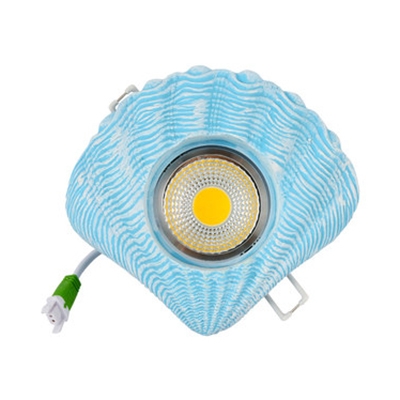 Resin Shell LED Spot Light Mediterranean Style Ceiling Mount Light with Warm Lighting for Baby Room