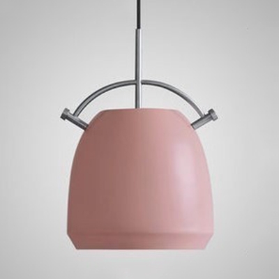 Blue/Green/Pink/Yellow Pendant Light One Light Macaron Loft Metal Hanging Light for Restaurant