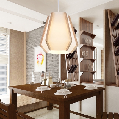Asian Stylish Pearl Pendant Light Fabric One Light White Ceiling Pendant for Restaurant Hotel