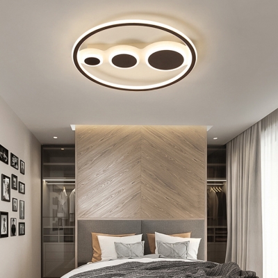 Acrylic Round LED Flush Light Contemporary Stepless Dimming/Warm/White Ceiling Mount Light for Bedroom