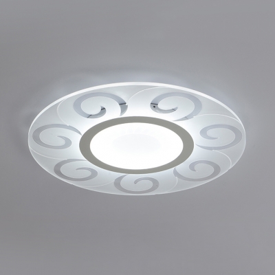 Contemporary Floral Flush Mount Light Metal Warm/White Lighting LED Ceiling Light for Dining Room